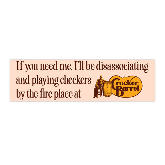 Cracker Barrel Bumper Sticker