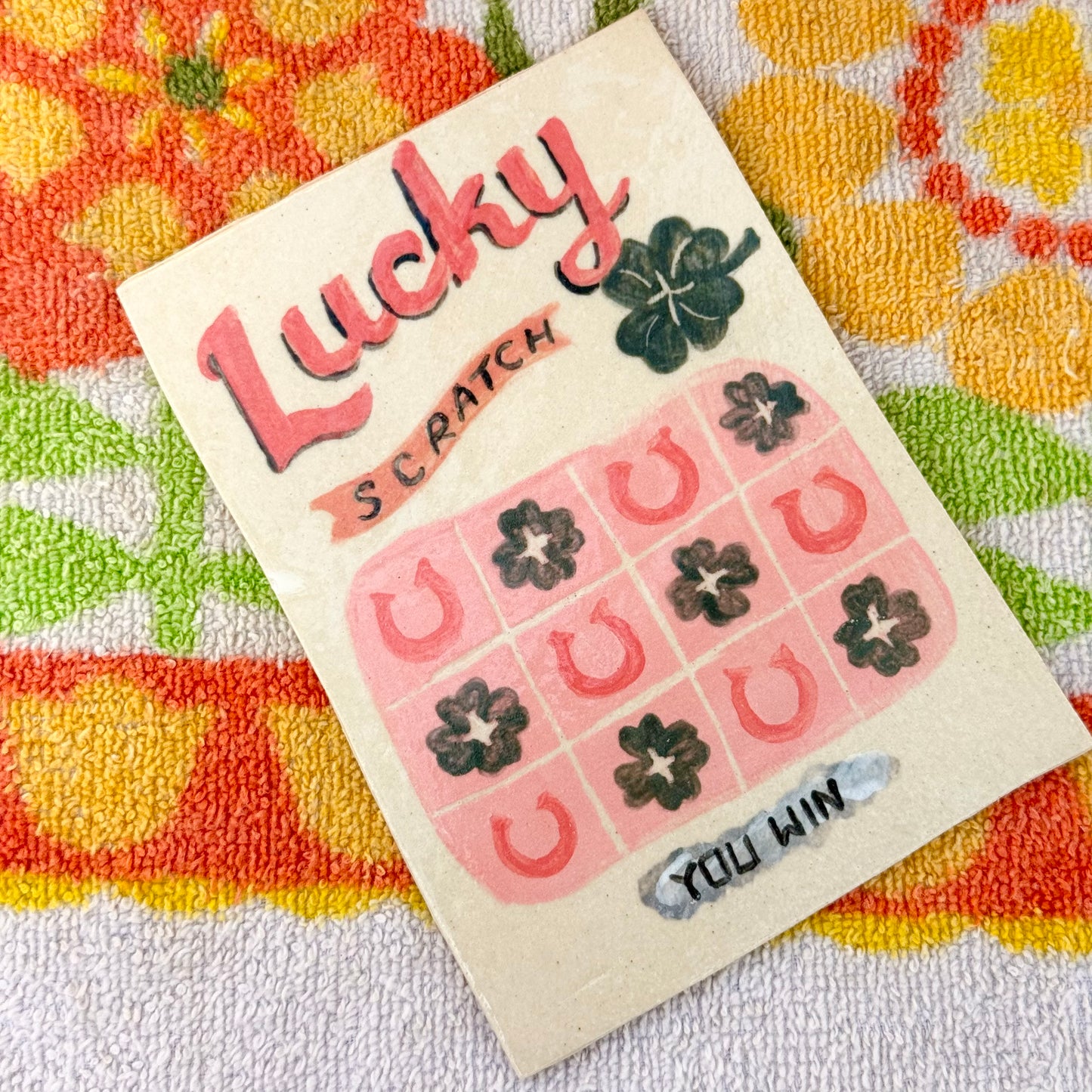 Ceramic Lucky Scratcher Coaster - Clover