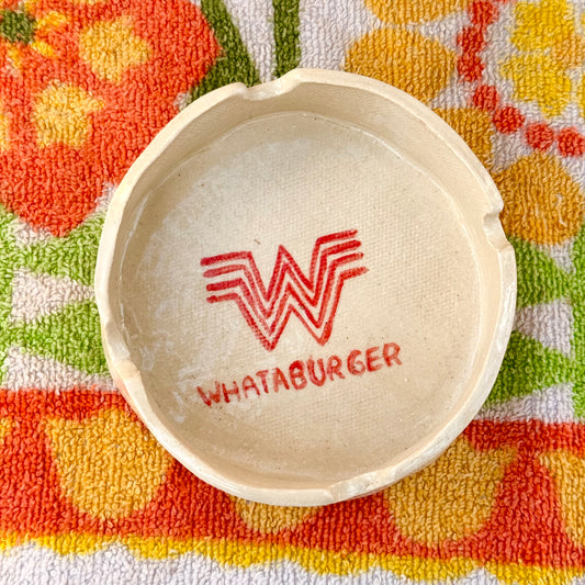 Ceramic Whataburger Ashtray