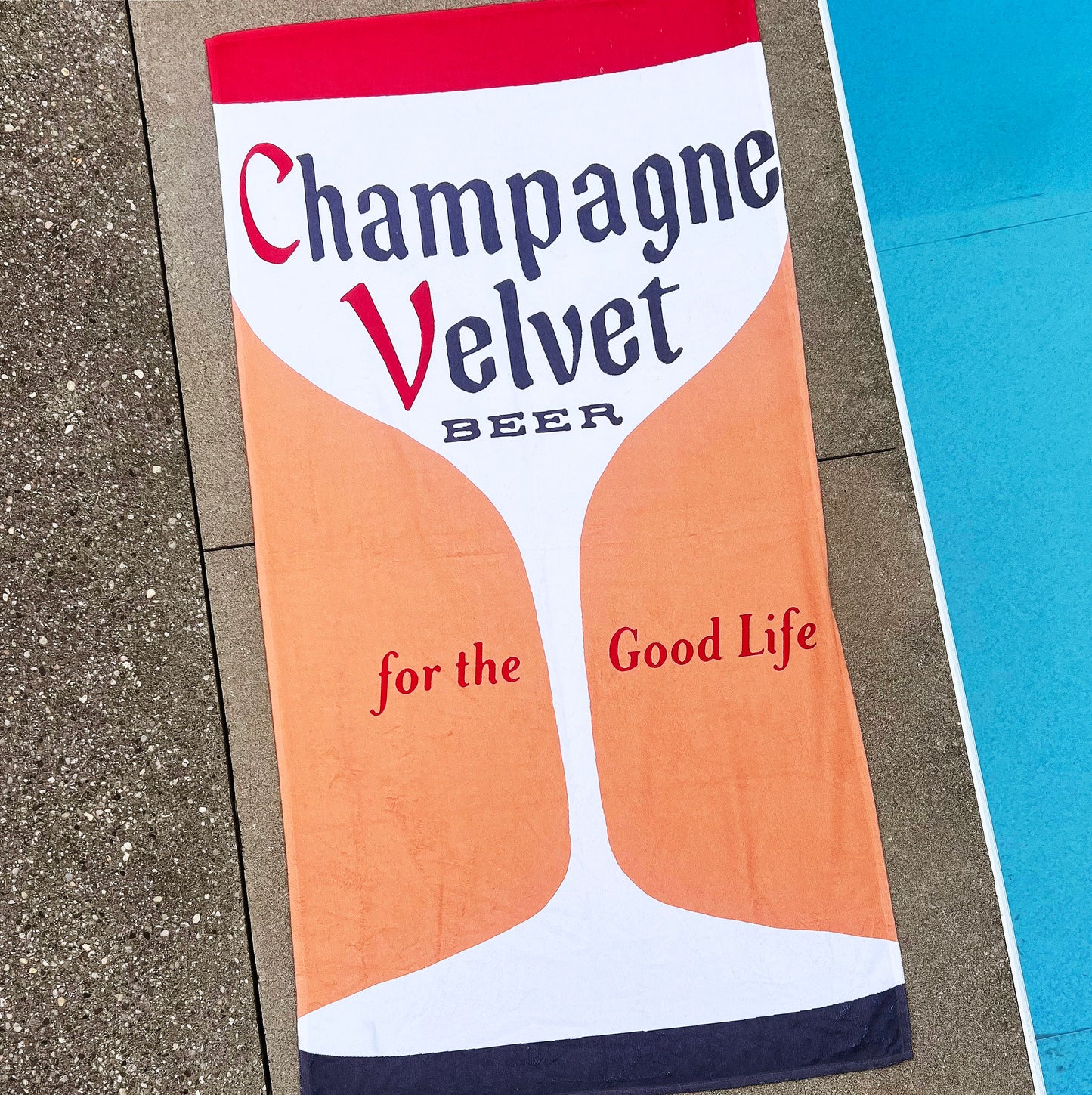 Champagne Beer Beach Towel