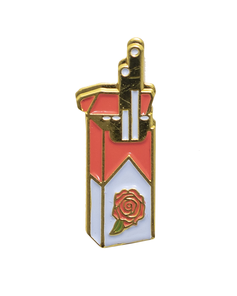 Rose Cigarettes Lapel Pin