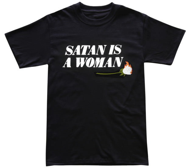 Satan is a Woman T-shirt - Black