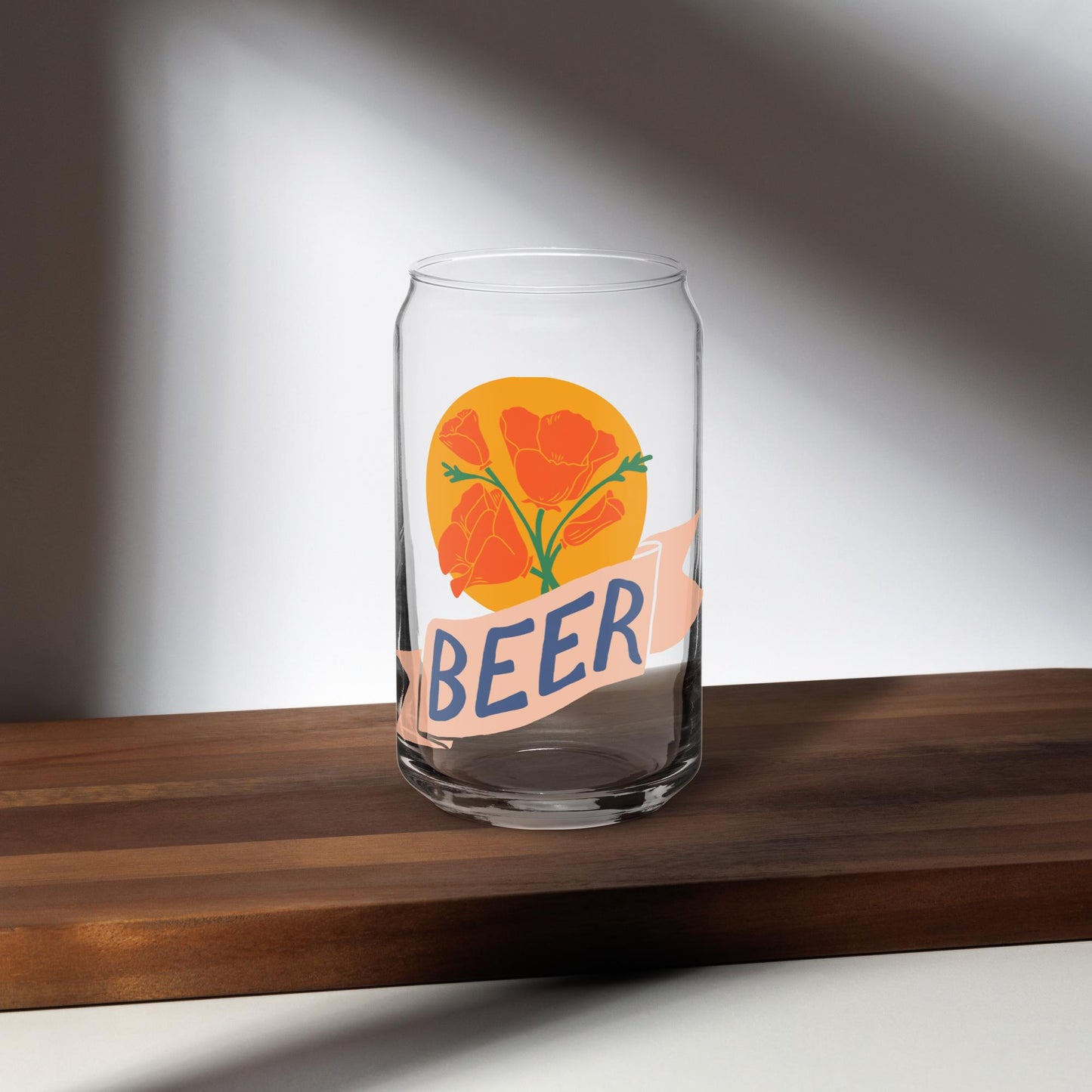 Flower Ribbon Beer Glass