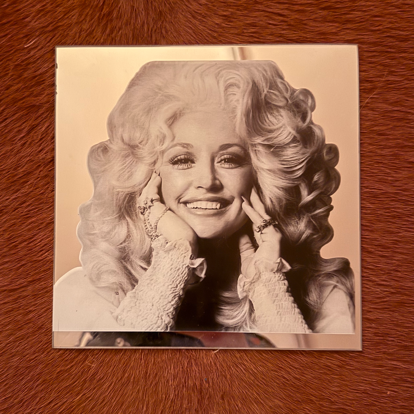 Frameless 8" Dolly Parton mirror