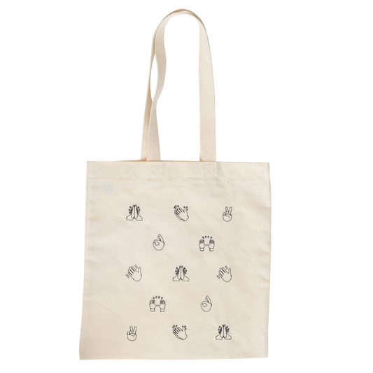 Embroidered Emoji Tote Bag