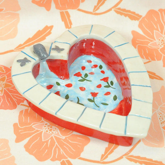 Ceramic Honeymoon Tub Trinket Tray