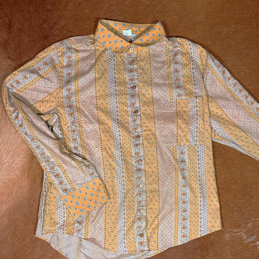 Mustard Wallpaper Collar Shirt