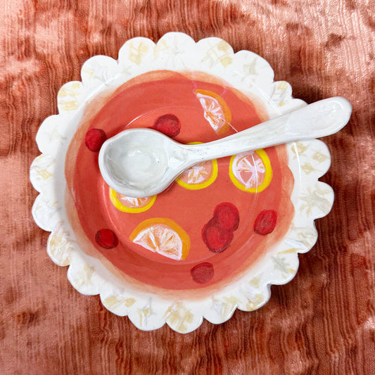 Ceramic Spiked Punch Bowl