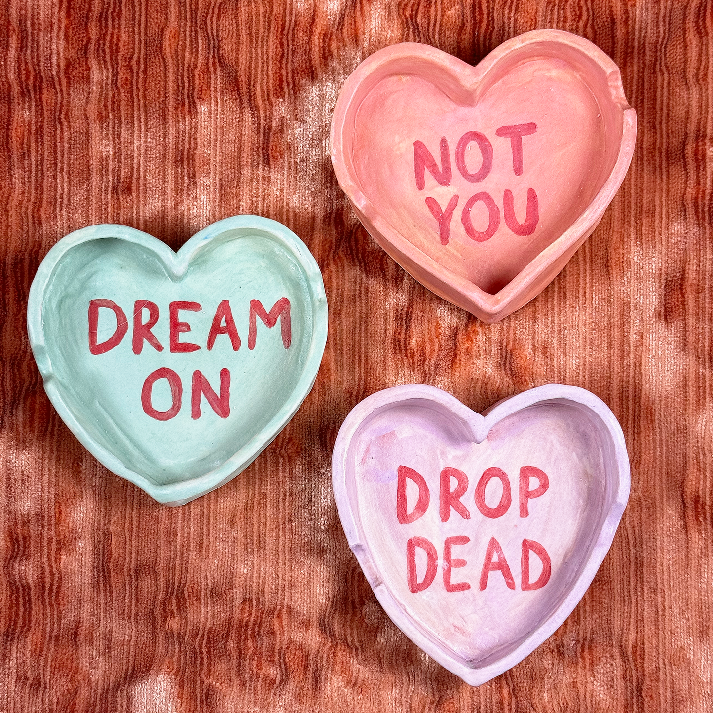 Ceramic Sweetheart Ashtrays