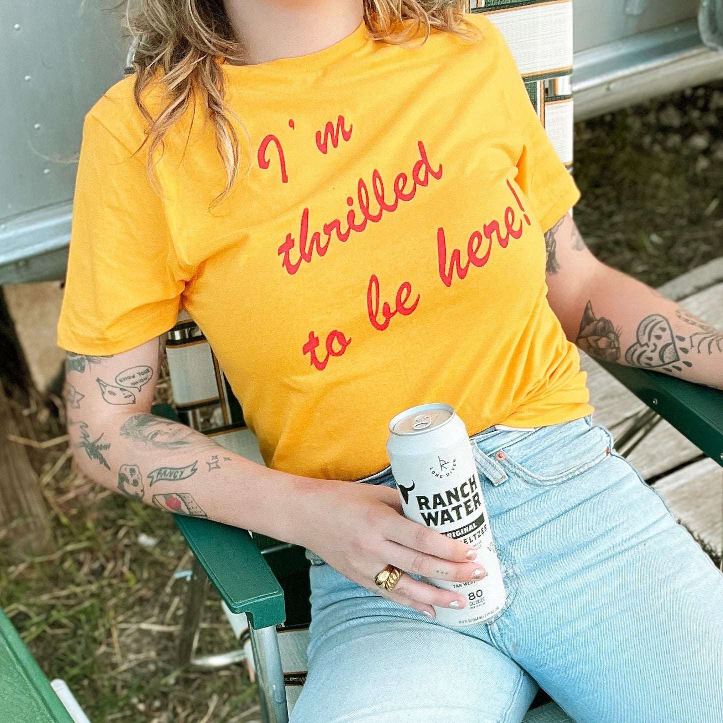 Thrilled To Be Here T-shirt - Black