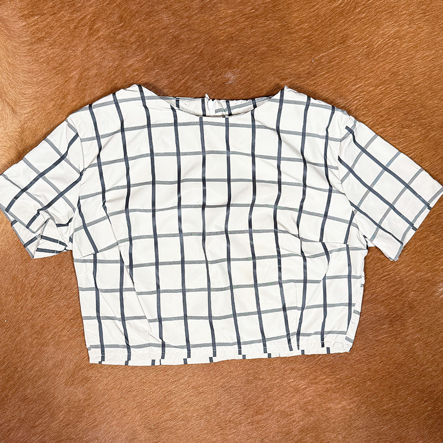 Windowpane Crop Top