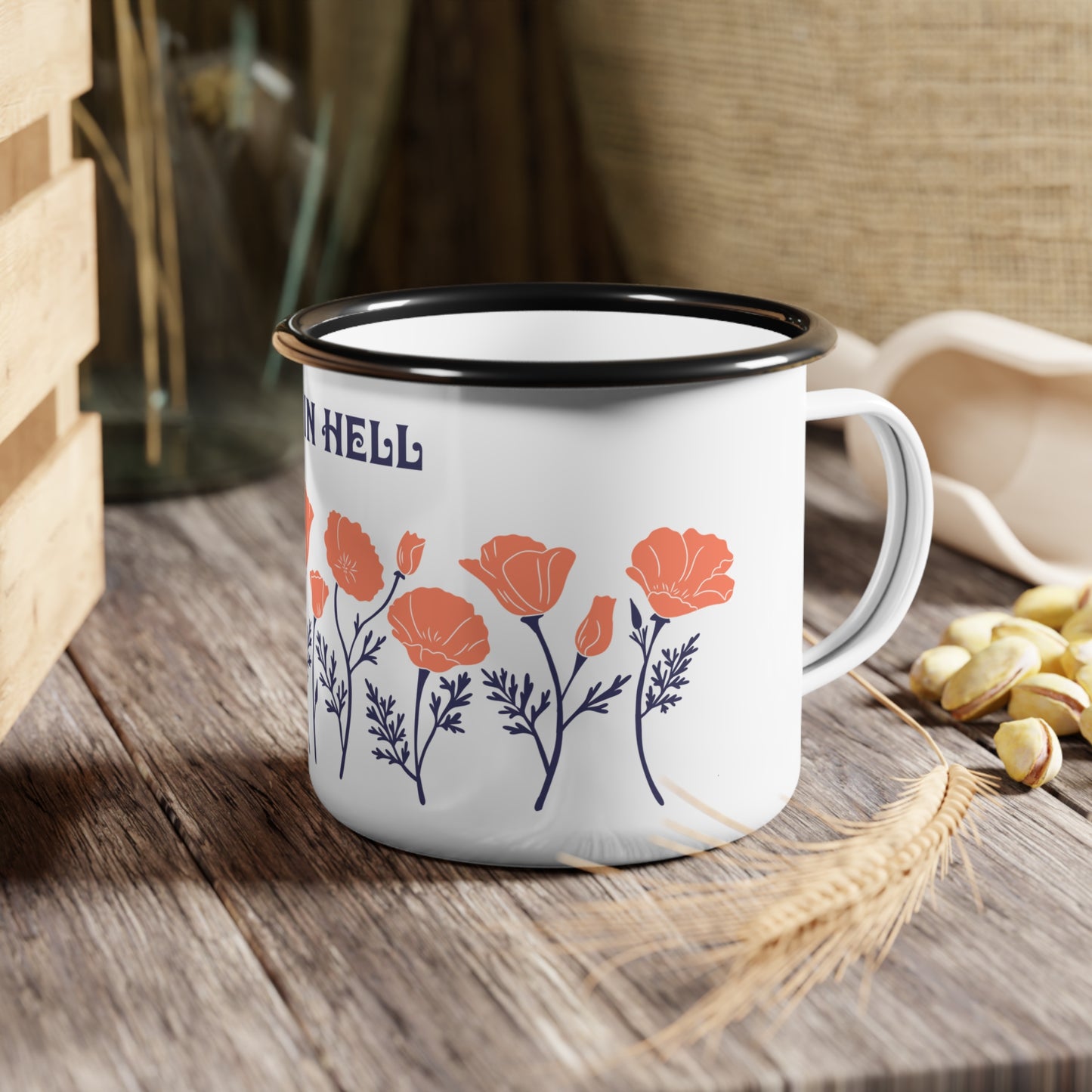 See You In Hell Enamel Mug