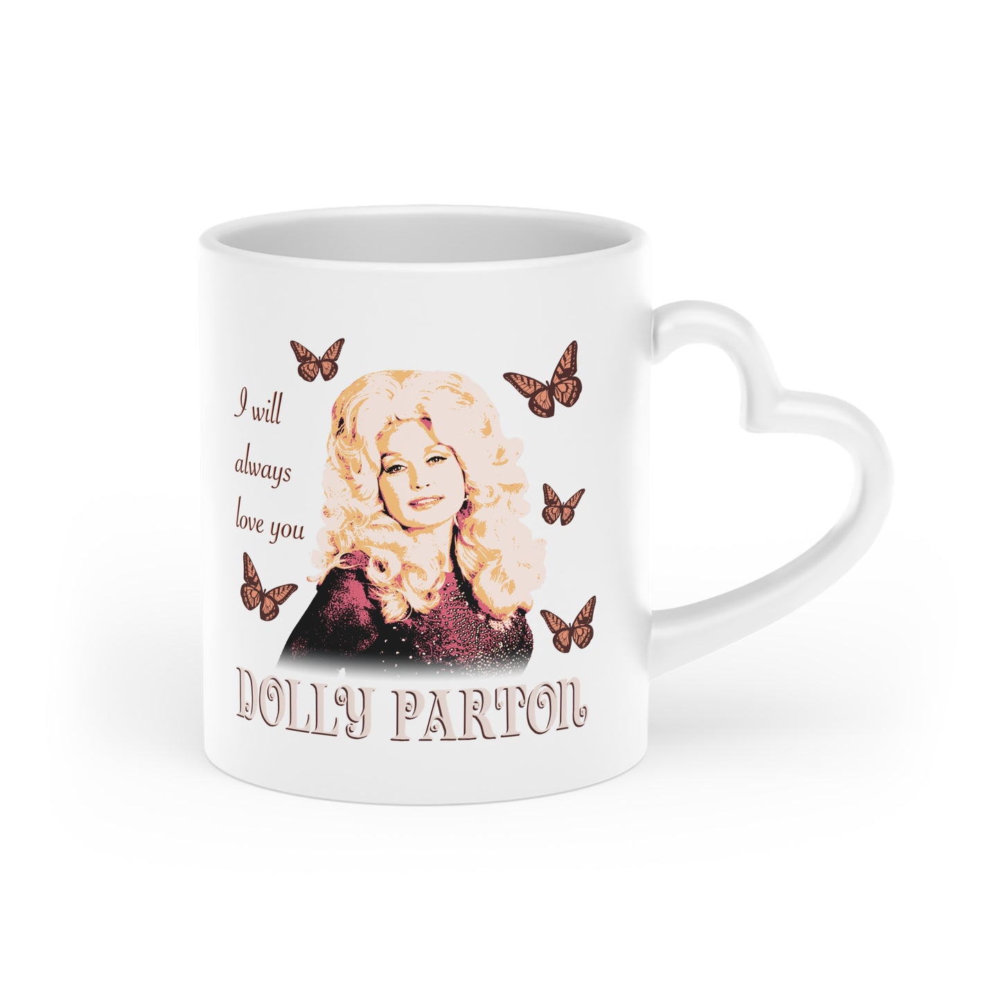 Dolly Parton Heart-Shaped Mug