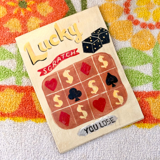 Ceramic Lucky Scratcher Coaster - Dice