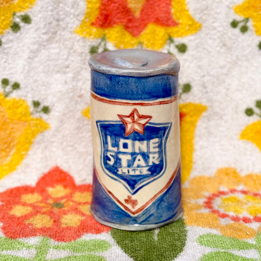 Ceramic Lone Star Light Can