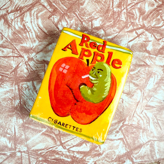 Ceramic Red Apple Match Striker Box