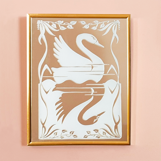 Art Deco Swan Mirror