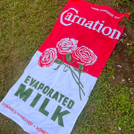 Carnation Milk Beach Towel