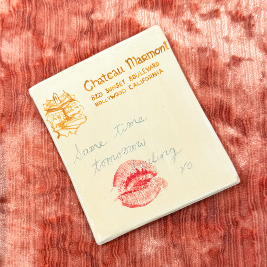 Ceramic Chateau Marmont Coaster