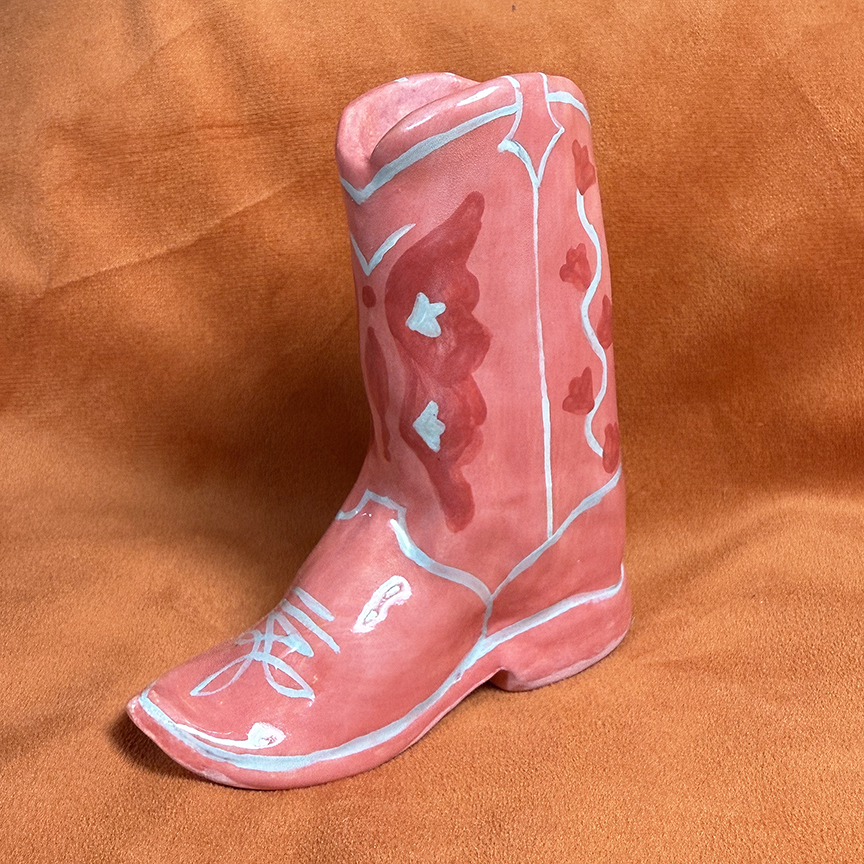 Dolly Parton Ceramic Butterfly Cowboy Boot