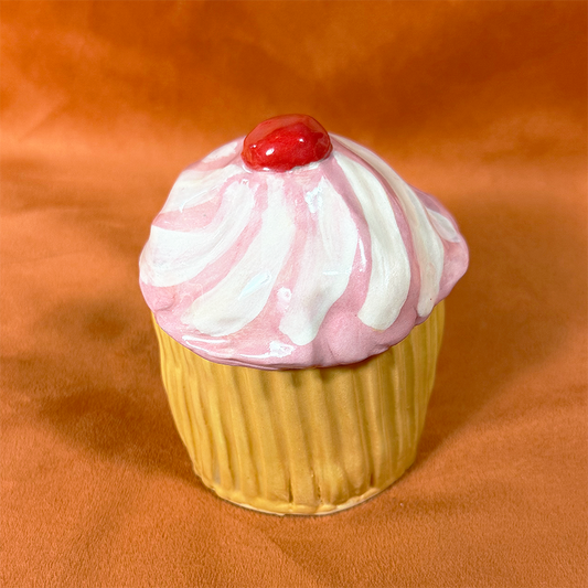 Ceramic Cupcake Stash Jar