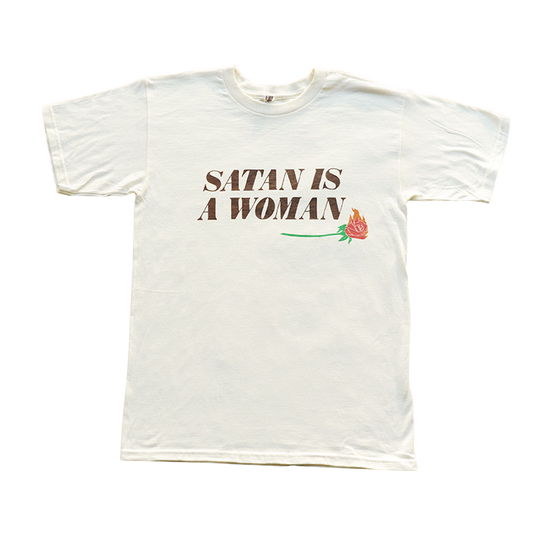 Satan is a Woman T-shirt - Cream