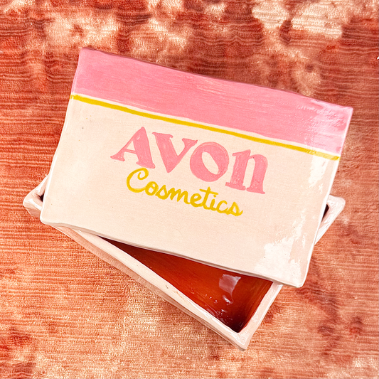 Ceramic Avon Jewelery Box