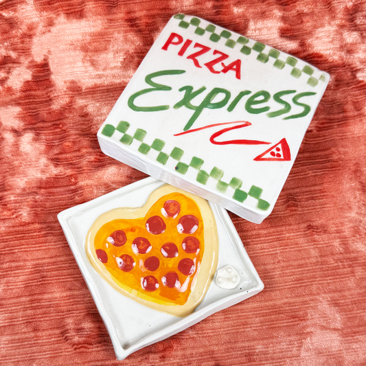 Ceramic Heart Shaped Pizza Box