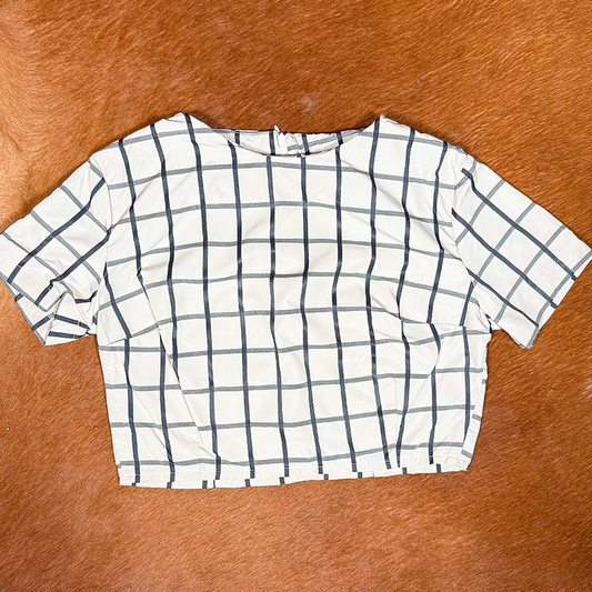 Windowpane Crop Top