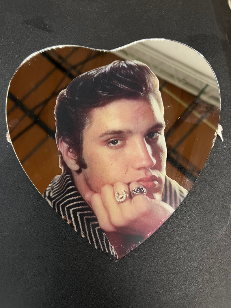 Heart Shaped Elvis Mirror