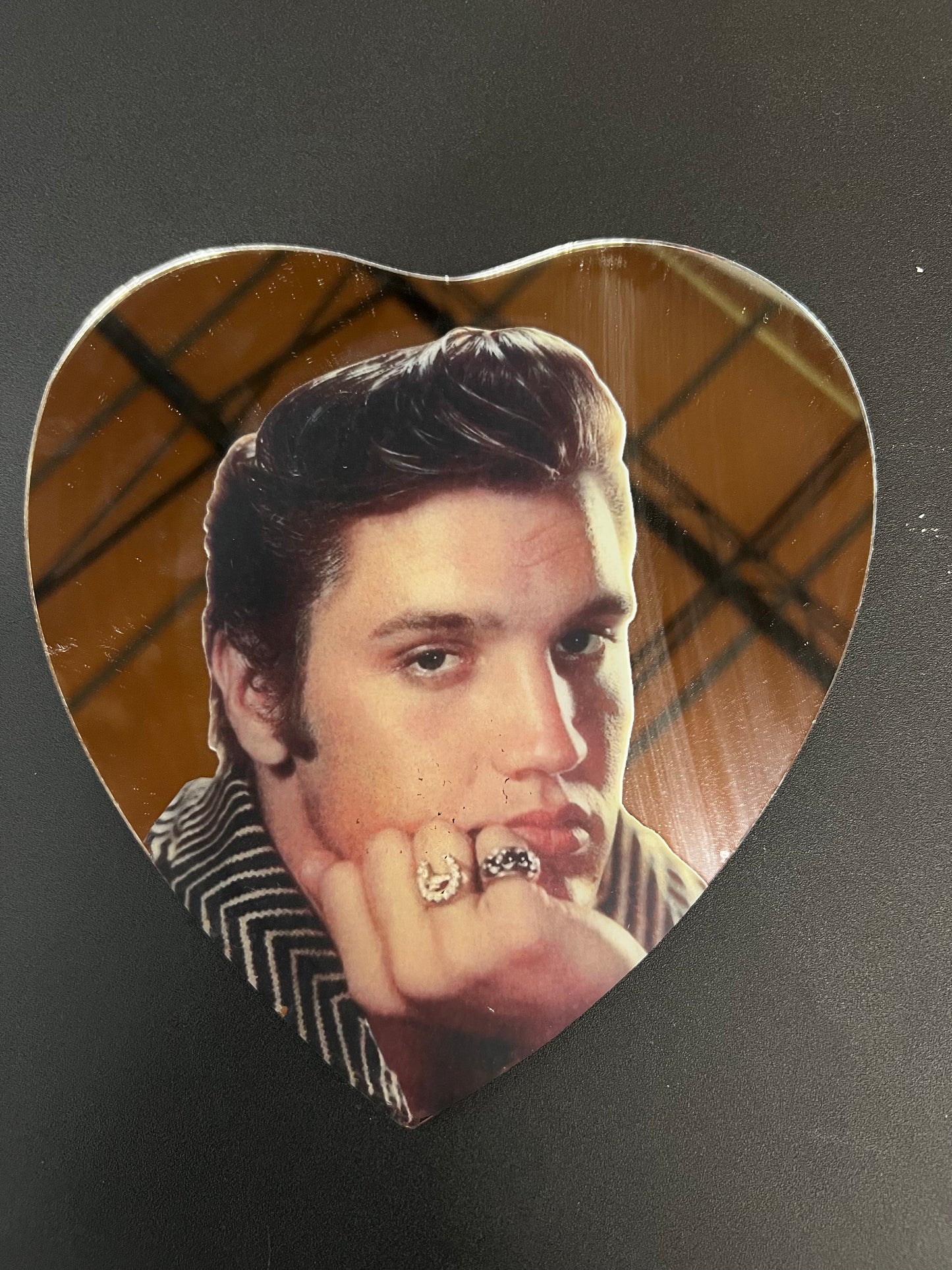 Heart Shaped Elvis Mirror