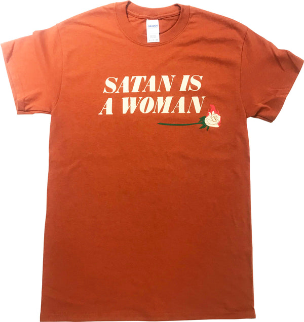 Satan is a Woman t-shirt - burnt orange