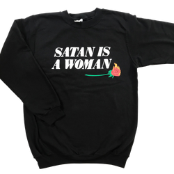 Satan is a Woman sweatshirt - black