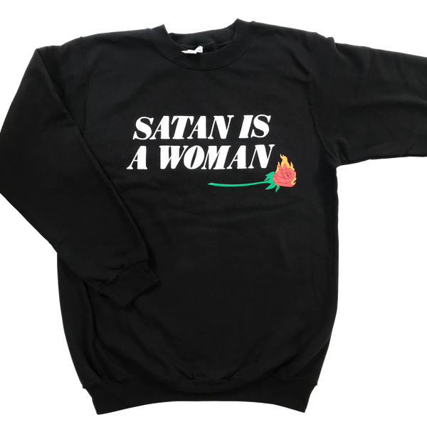 Satan is a Woman sweatshirt - black