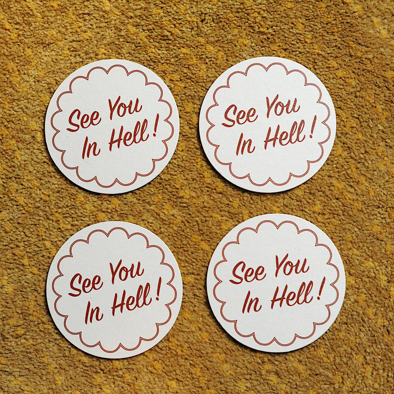 See You in Hell! Coaster set